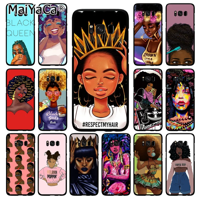 MaiYaCa 2bunz Melanin Poppin Aba черный девушка чехол для телефона Samsung Galaxy S10 Plus S10E S6 S7 S8 S9 S10lite