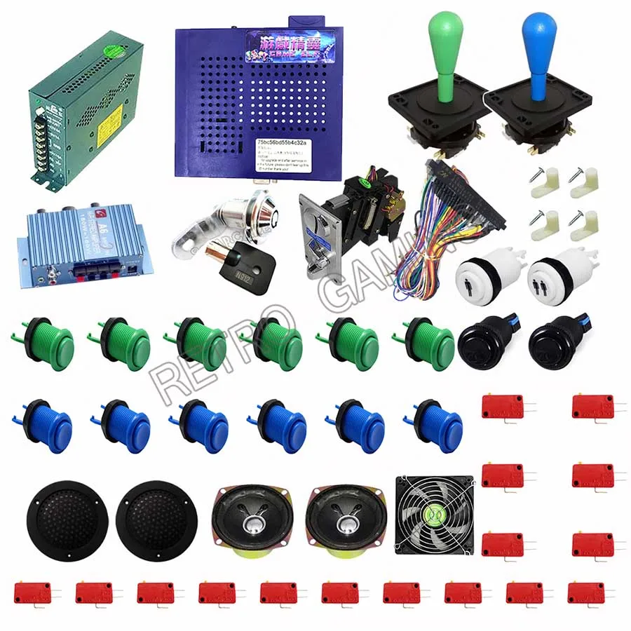 ELF 412 в 1 Jamma PCB 2 игрока DIY Полный комплект с мексиканским Happ джойстик для коктейля аркадная машина Монета операторская игра Cabniet