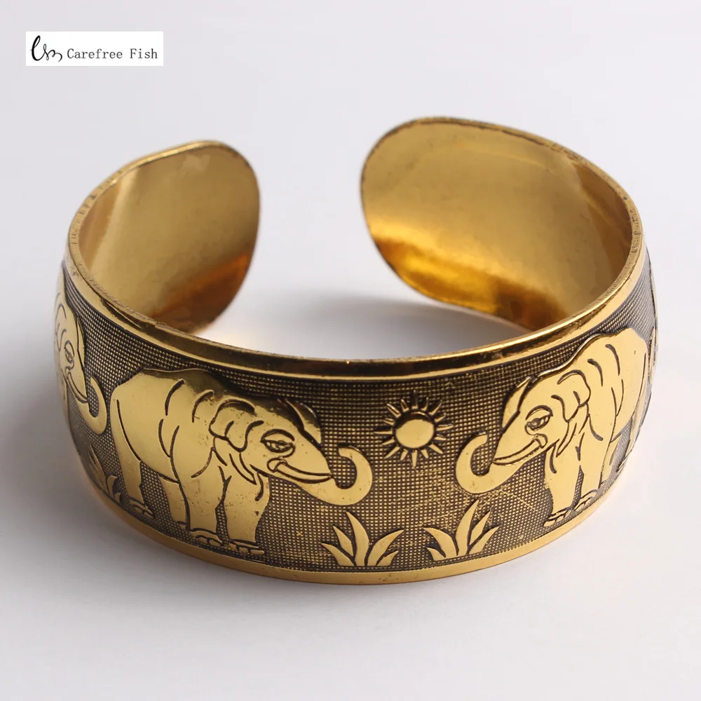 4- Vintage gold Цыганский квадратный Цветок Металлический тибетский серебряный винтажный Ретро Модный Браслет-манжета браслет для нее Рождественский подарок - Окраска металла: 4- Vintage gold