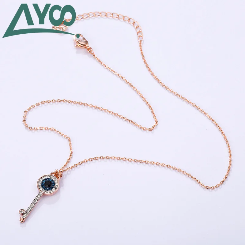AYOO High Quality SWA 1:1 Mystery Element Keychain Necklace Women Luxury Jewelry Gift
