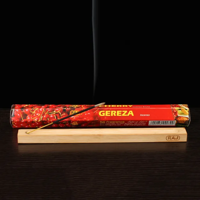 Raj Natural India Bot Füstölő Ömlesztett Ömlesztés, Cseresznye Ízű Aromaterápia, Tiszta Levegő Illat Pihenés, Jóga, Meditáció, Frissítés, Ajándékcsomag - Image 5