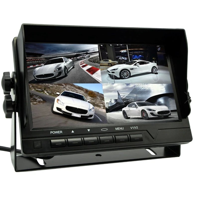 7 дюймов TFT lcd проводной автомобильный монитор HD дисплей AV1 VGA заднего вида парковочные системы мониторы