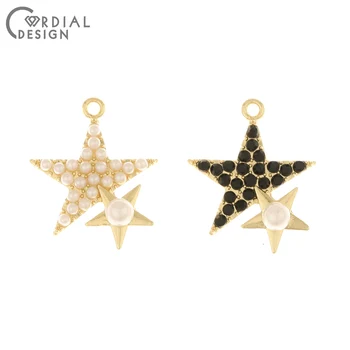 

Cordial Design 100Pcs 19*25MM Jewelry Accessories/Rhinestone Charms/Star Shape/DIY Making/Imitation Pearl/Hand Made/Pendant