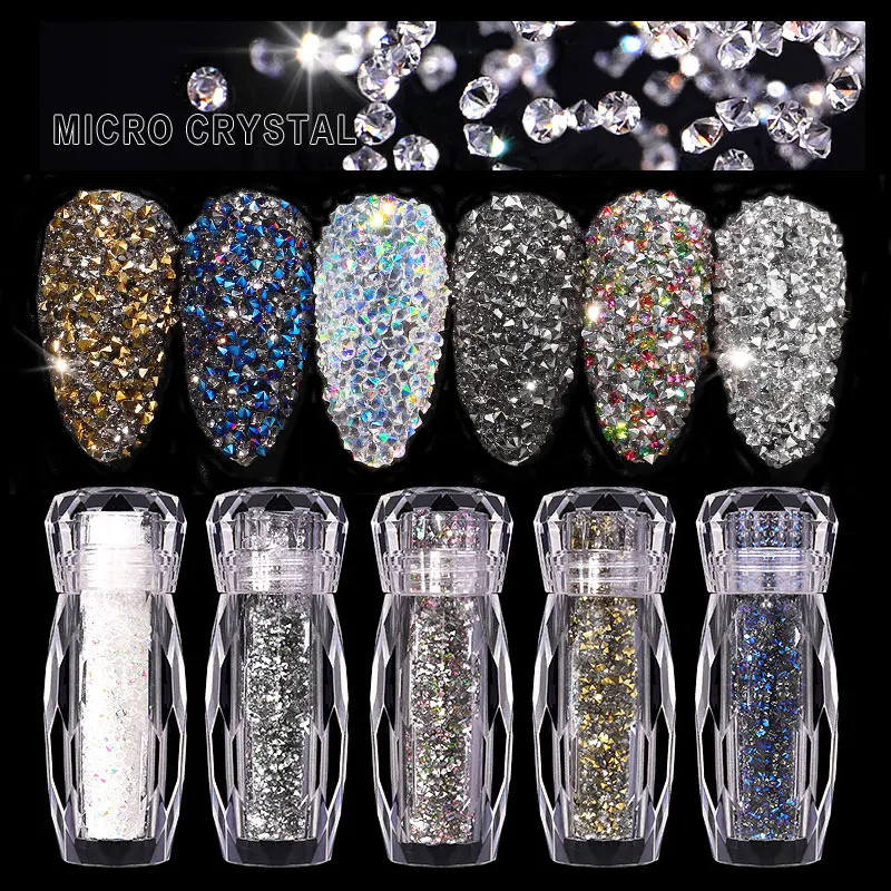 Symphony Glitter Caviar Nails Rhinestones Fairy Micro Crystal Beads 3D Nail Art Accessories DIY Pixie Design Manicure Decoration 1 pack 6 sizes flatback glass nails rhinestones nail art stones shiny gems manicure accessories diy nail art 3d decoration