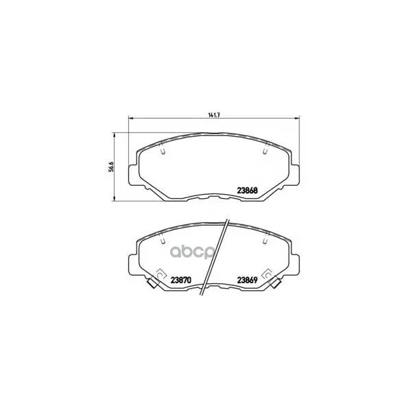 Колодки Тормозные Honda Cr-V Ii/Element 02- Передние Brembo P28035 Brembo арт. P28035