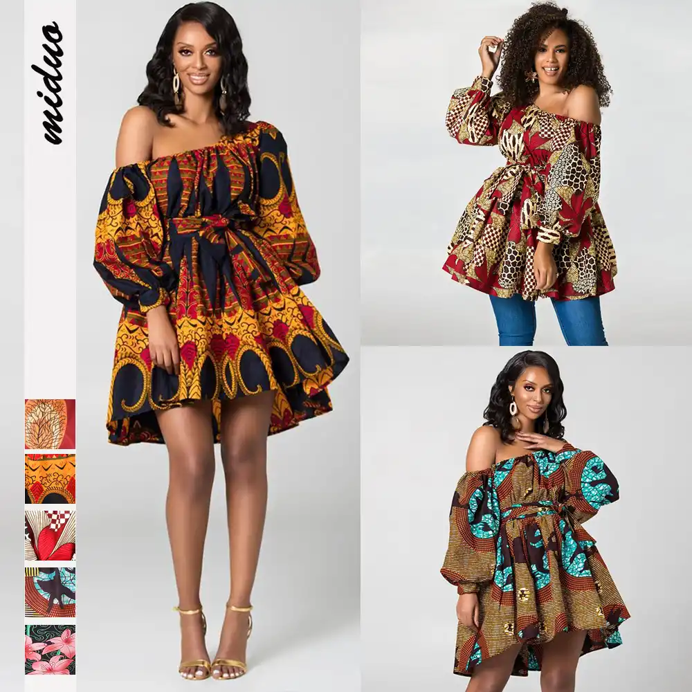 Spalle Scoperte Abiti Tradizionali Africani Per Le Donne Nuovi Abiti Da Festa Boho Con Stampa Dashiki Africana Bazin Ankara Robe Kanga Clothing Abbigliamento Afro Aliexpress