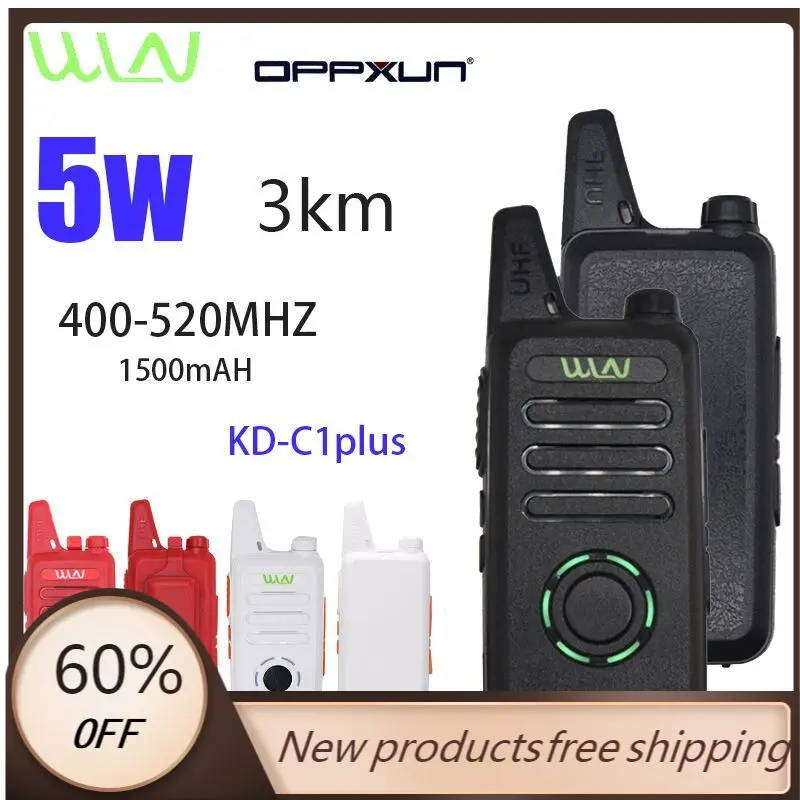 Hot 2PCS WLN KD-C1 Walkie Talkie UHF 400-470 MHz 5W Power 16 Channel Kaili MINI handheld Transceiver C1 Two Way Radio | Мобильные