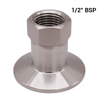 

1.5" TC x 1/2" Female BSP, Stainless Steel 304, 3A Standard, Homebrew Clover Fitting