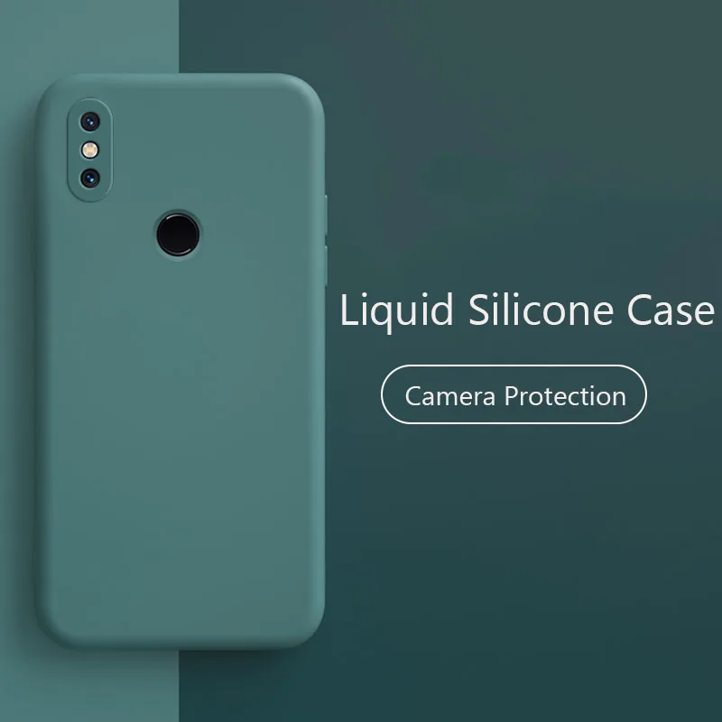 Luxury Liquid Silicone Phone Case For Xiaomi Mi A2 Mix 2S 3 8 9 10 SE Redmi Note 7 Pro Soft Cover Coque Fundas | Мобильные телефоны