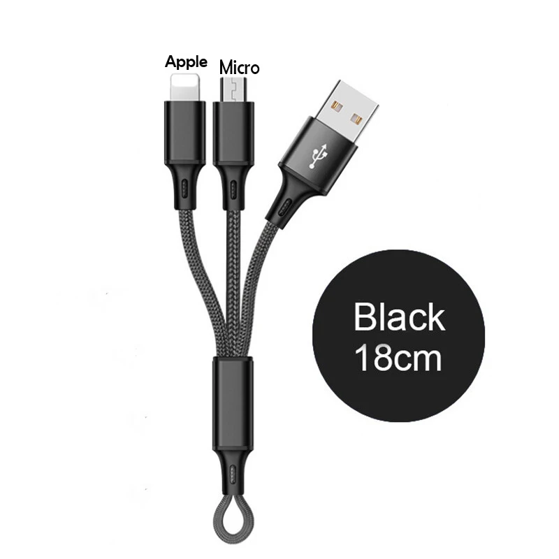 USB мини кабель для iPhone 11 Pro Max X XS XR 6 7 8 Plus Xiaomi redmi 7 7A мобильный телефон микро USB быстрое зарядное устройство Android короткий шнур