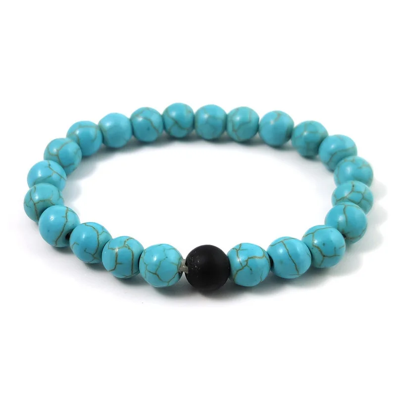 Bileklik Pulseira Masculina на Amazon Горячий стиль шлифовальный песок копье 8 мм Скорость Tong для желаний костюм пара браслет