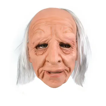 

Old Woman Mask Halloween Creepy Wrinkle Face Mask Latex Cosplay Party Props Halloween Masquerade Party Full Head Party Masks