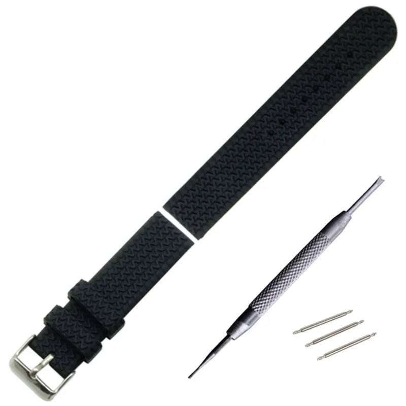 

New 16mm 18mm 20mm 22mm Men's Women's Silicone Rubber Watch Strap Band Tread Waterproof Resin Watchband