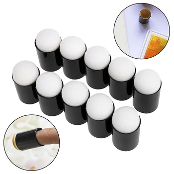

10/20/30/40/50pc Sponge Finger Daubers Foam With Box Finger Painting Craft Set Fingerpaint Drawing Sponge Foam Finger Chalk Ink