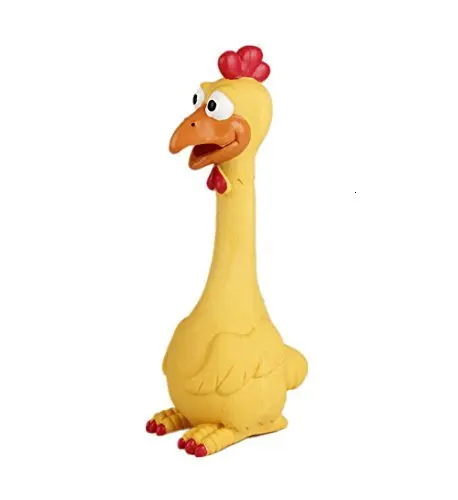 Pet Dog Safe Lotex Screaming Chicken Toys& amp; Best Pet Squeak Duck Toys&&&;; Soft Fun Sound Toys - Цвет: Yellow