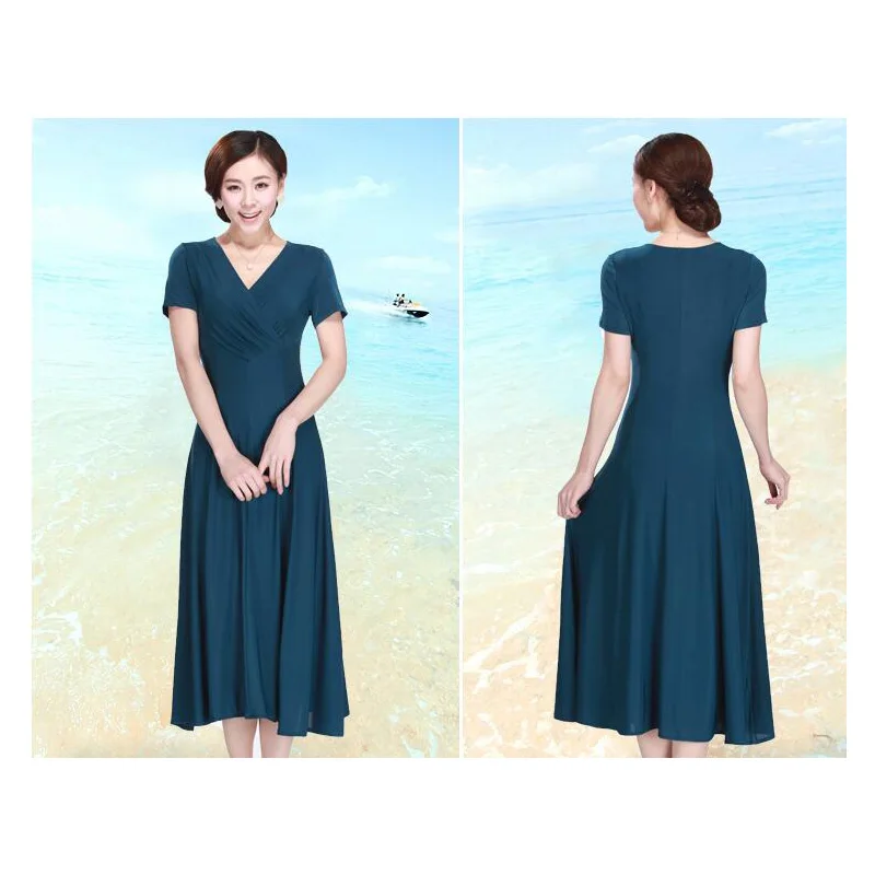 dark green summer dress