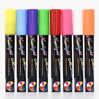 

Boxed Large-Volume Fluorescent Board Only Color Fluorescent Pen 6MM Set Office Use Mark Pen Glass Crayon