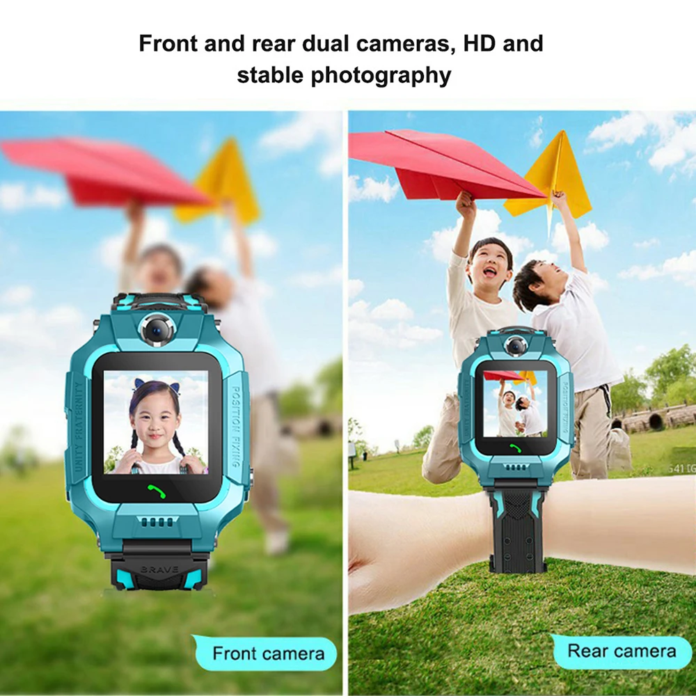Chamada de Telefone Chat de Voz Presente das Crianças para Ios Crianças Relógio Inteligente Relógios Meninos Meninas Sos Câmera Dupla Lemfo Q19 Android - Image 5