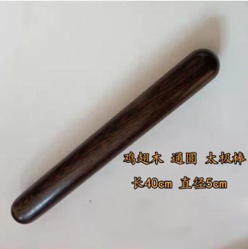 Высокое качество венге палка для тайцзи кунг-фу стержень Деревянная линейка здоровья бар Тай Чи палка твердая деревянная линейка - Цвет: L40cm Dia 5cm