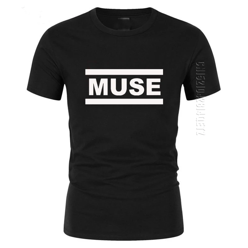 Футболка Muse мужская оверсайз хлопок круглый вырез топ рок-группа Повседневная