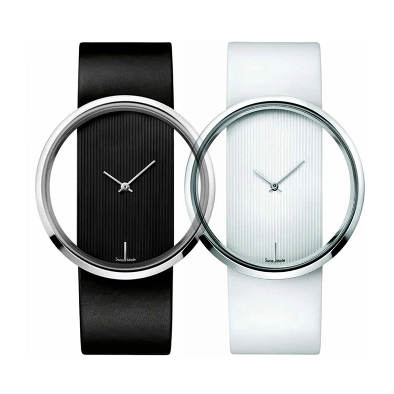 Classic Women Watches Fashion Casual Hollow Transparent Watch Leather Strap Quartz Watch Cheap Price Dropshipping Reloj Mujer 6