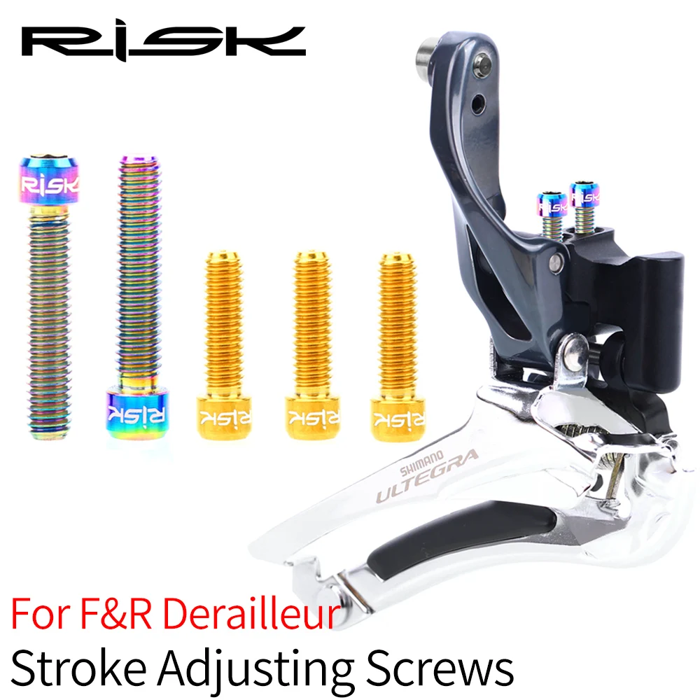RISK Mtb велосипед передние/задние болты для переключателя скоростей велосипеда Титан M4* 13,5/20 мм для SHIMANO XT SRAM регулировочные болты