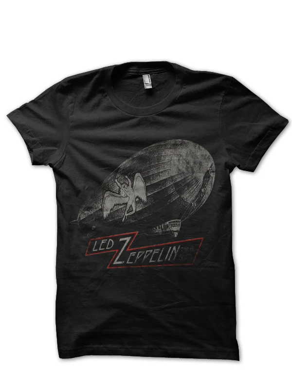 Led Zeppelin потертые черная футболка |