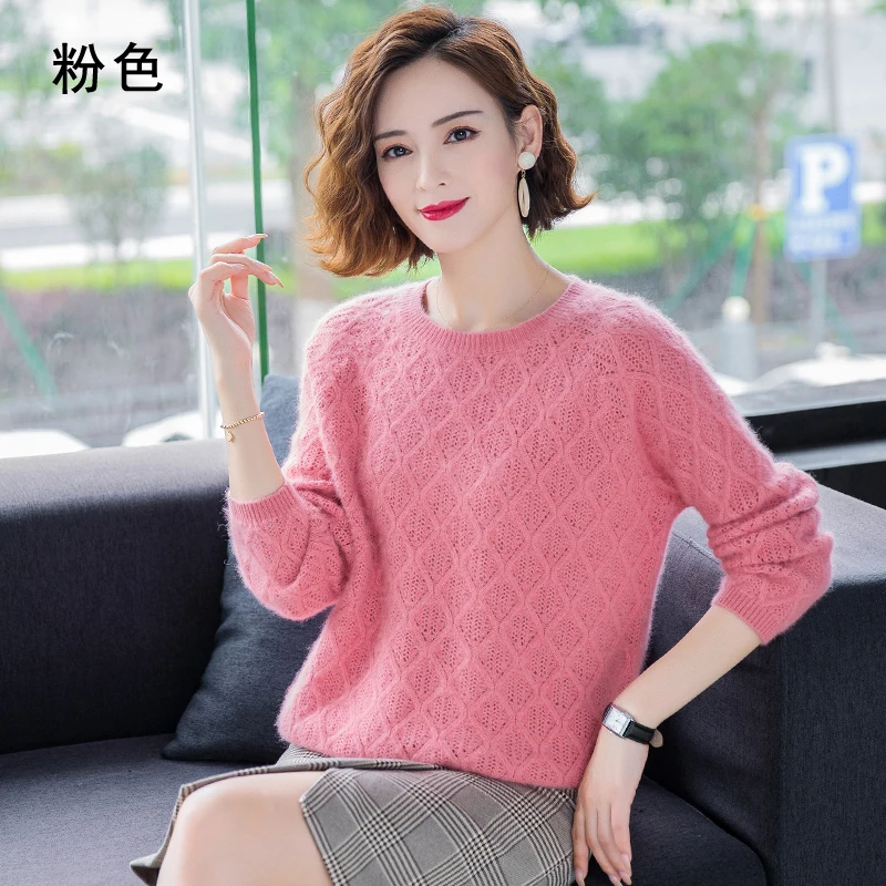 2020 Autumn Winter Women's O-neck 100% Mink