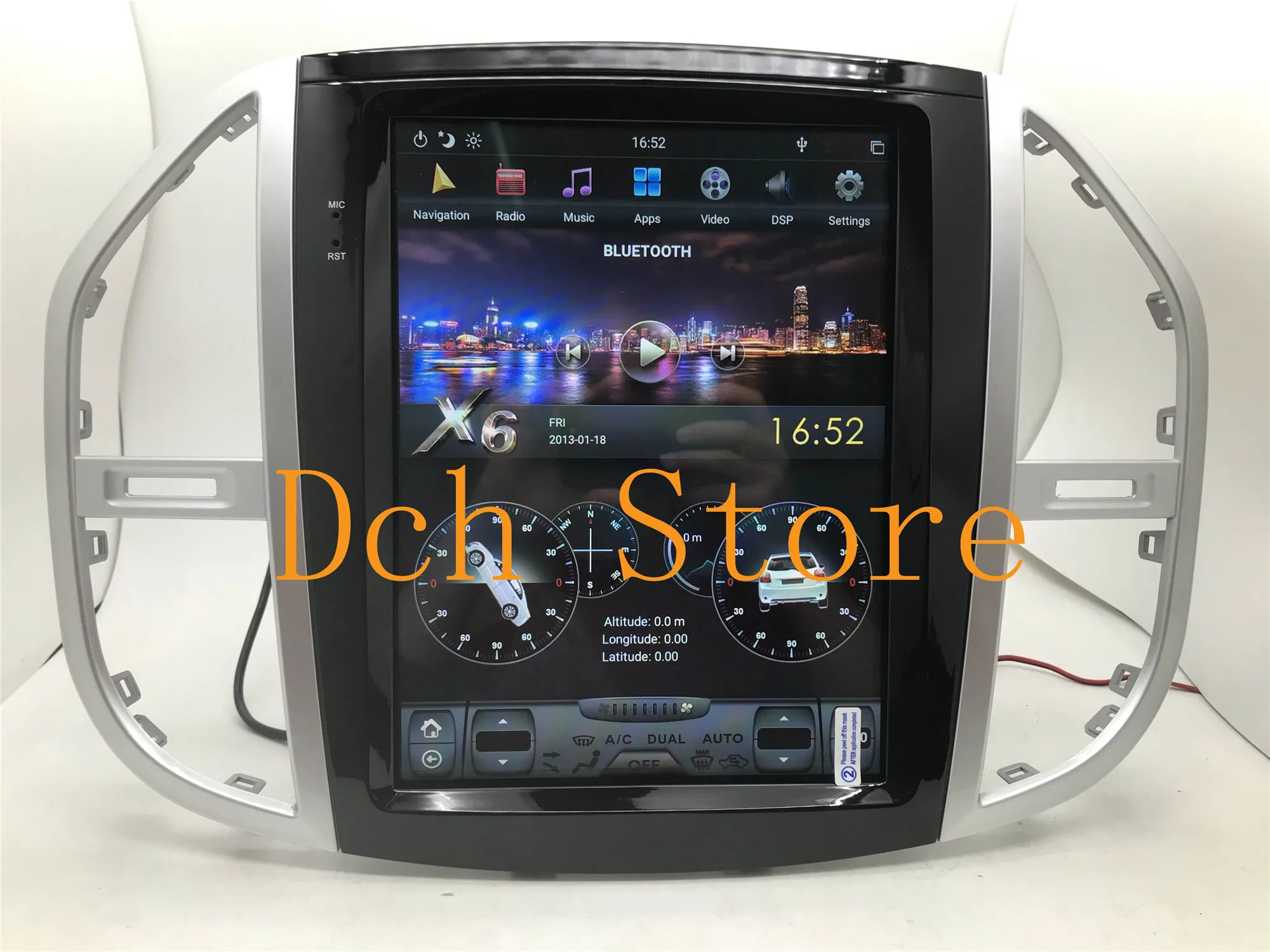 12 1 дюймовый вертикальный экран Tesla Style Android 9 0 автомобильный DVD GPS навигация плеер