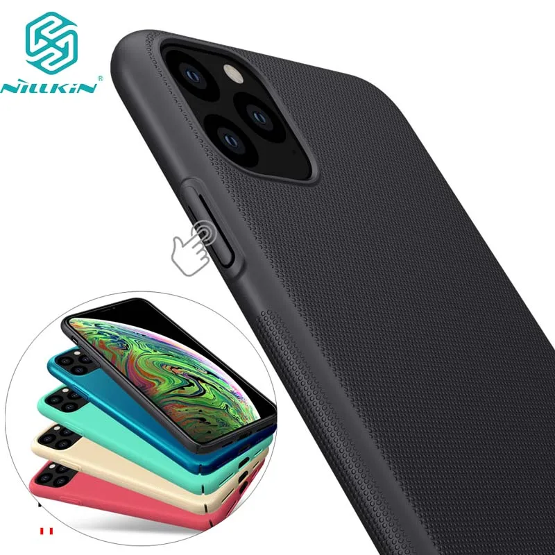 

For iPhone 11 Pro 5.8 Phone Case NILLKIN Frosted Matte Hard PC Back Case For iPhone 11 Pro Max Back Cover free Phone Holder