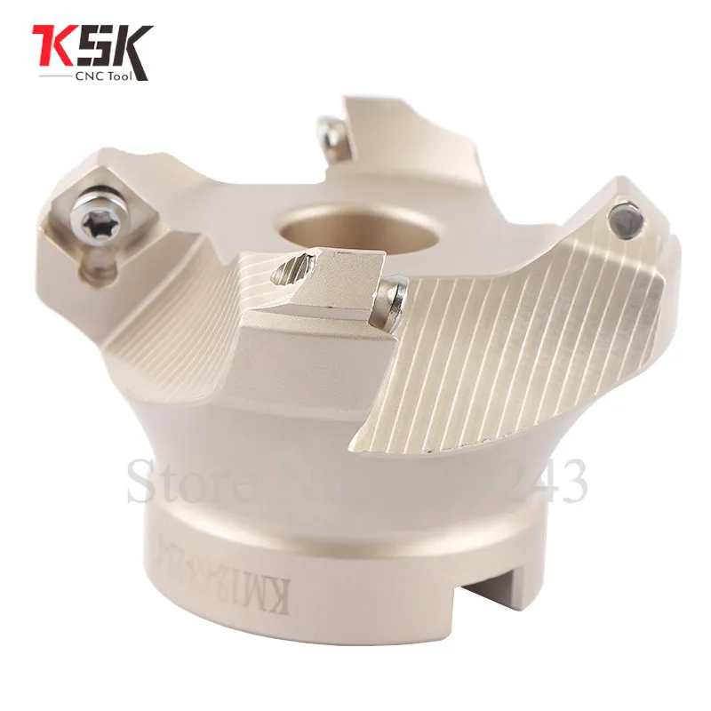 

Face end mill shoulder KM12 -100-32-6T 45 degree indexable face mill 100mm KM12 cutter for SEKT1204 carbide insert