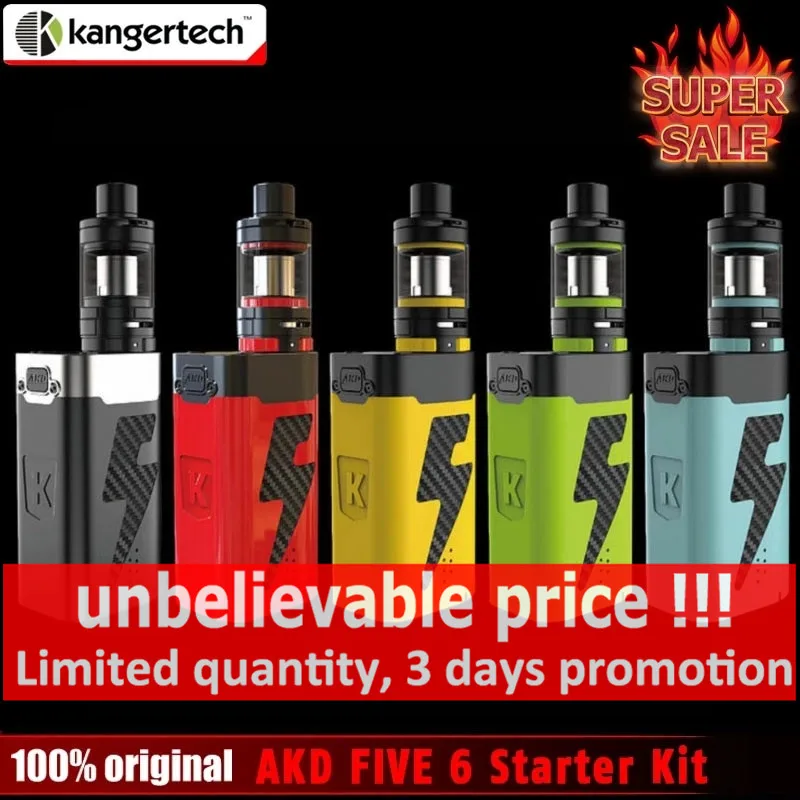 Оригинальный стартовый набор Kangertech AKD FIVE 6 емкость 8 мл с верхним наполнением Subohm