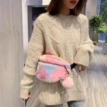 Модная поясная сумка Однотонная одежда на плечо сумка "Почтальон" на ремне сумки телефона шерсти женские Для женщин дизайнерские пакет