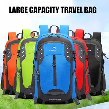 

Backpack Sports Travel Bag Mountaineering Backpack Hiking Polyester Cotton 40L Unisex Camping Folding Backpack Lightweight