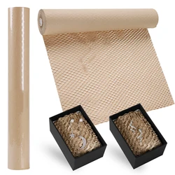 New Year 2022 Gift ​Wrapping Paper Roll For Jewelry Wedding Birthday Party Art Craft Handmade Honeycomb Kraft Packaging Paper