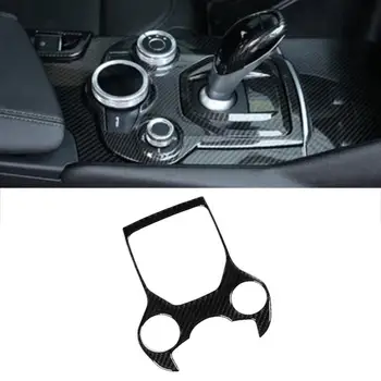 

Gearbox Center Console Control Panel Cover Frame Carbon Fiber Fit for Alfa Romeo-Giulia 2017 2018 2019 Automobiles