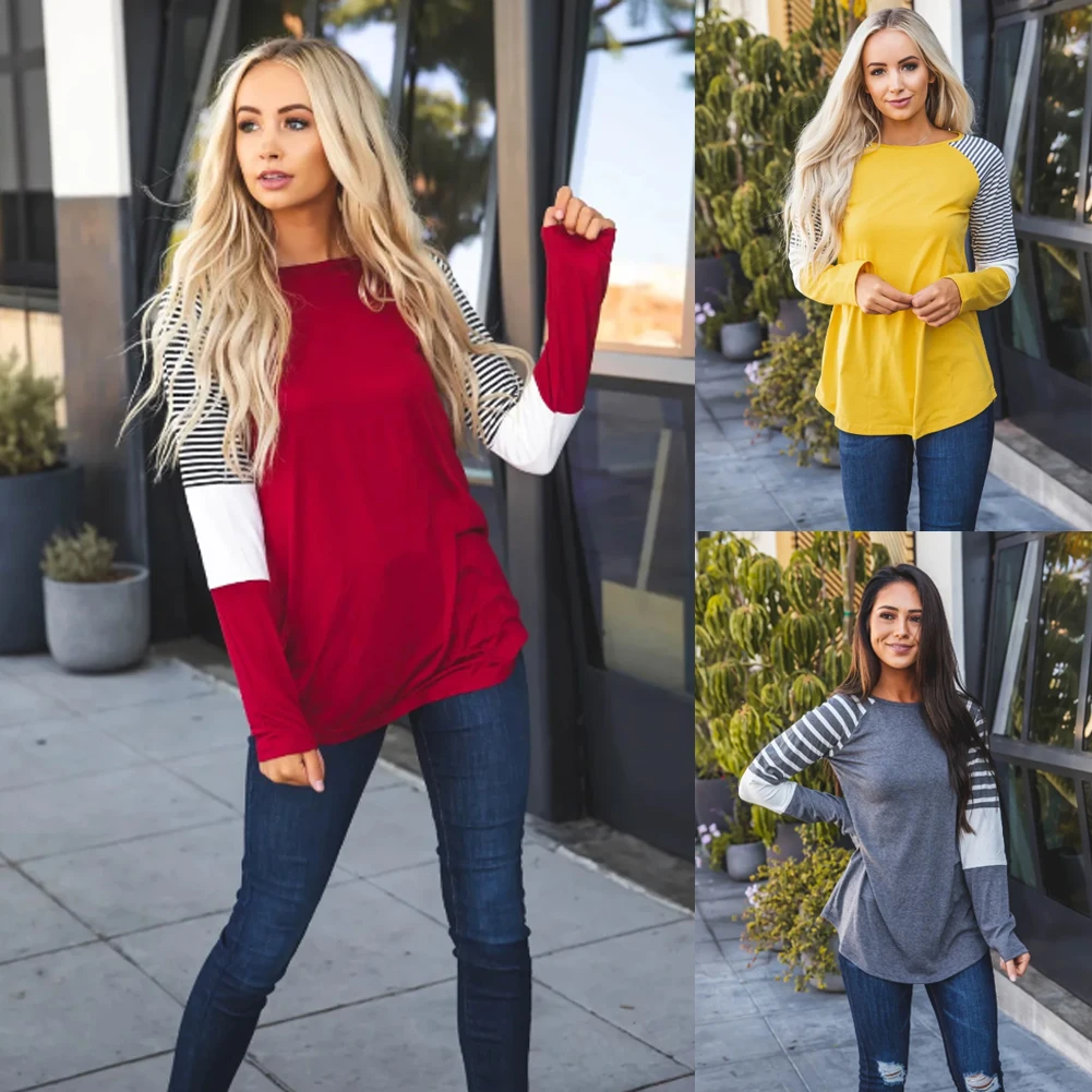 PUDCOCO Pregnant Maternity Clothes Nursing Top Breastfeeding Long Sleeve T Shirt Women Striped Casual TeesSize 6-18