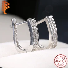 BELAWANG Высокое качество модные серьги обруча без содержания свинца и никеля 925 пробы серебряные серьги для женщин женские роскошные ювелирные изделия