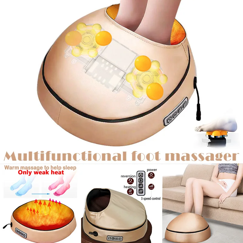 

Foot Massager Electric Roller Heat Kneading Relaxing Full Cover Feet Warmer JS88