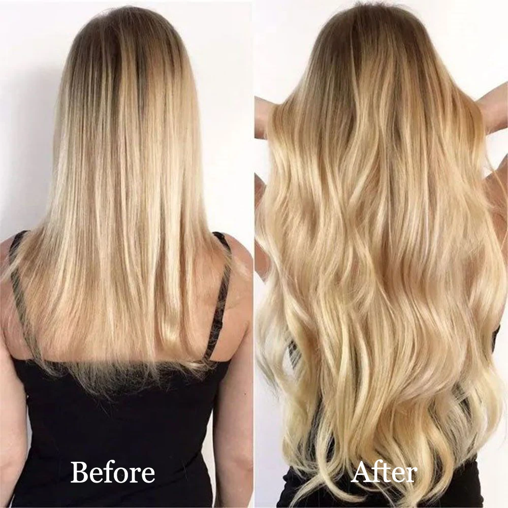 merisihair sintético sem grampo onda extensões de cabelo natural escondido segredo falso hairpiece uma peça linha peixe falso pedaço de cabelo