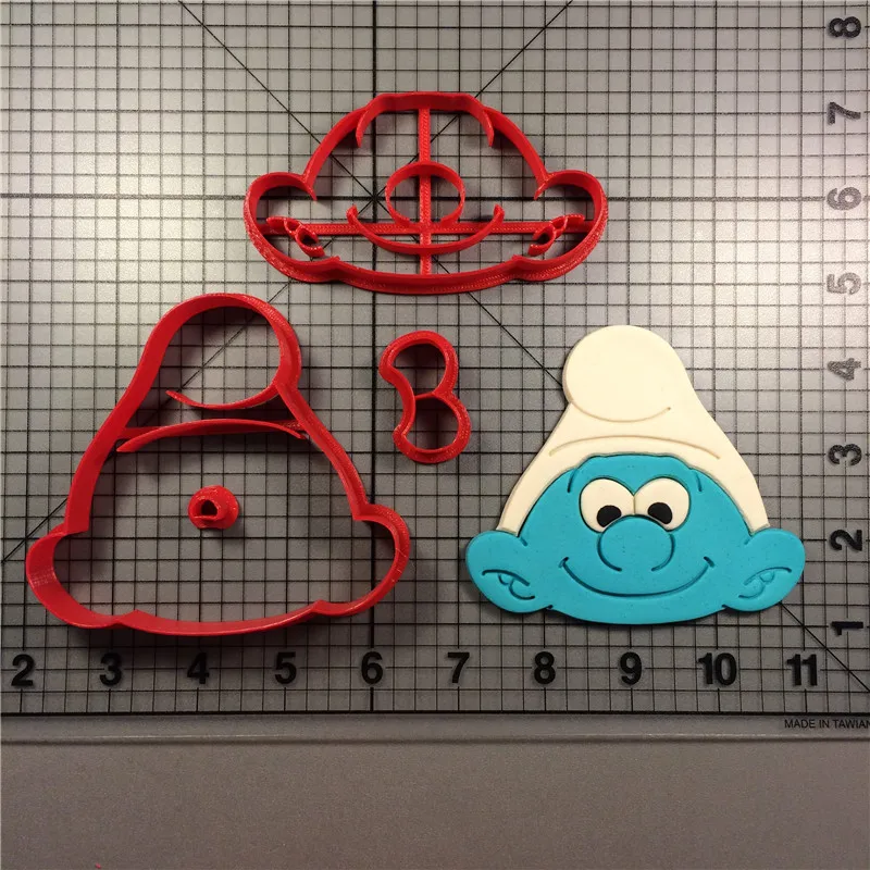 

Cartoon TV series Bule Elf Mushroom Forest Characters Cookie Cutter set