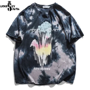 

Lindsey Seader Men Hip Hop T Shirt Tie Dye Retro 2020 Men Women T-Shirt Streetwear Harajuku Tshirt Loose Summer Black Tops Tees