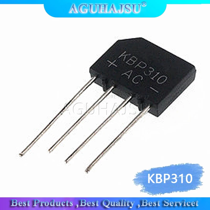 10 шт. KBP310 KBP310GL 3A 1000V плоский Мостовой выпрямитель мостовой сваи четыре фута |
