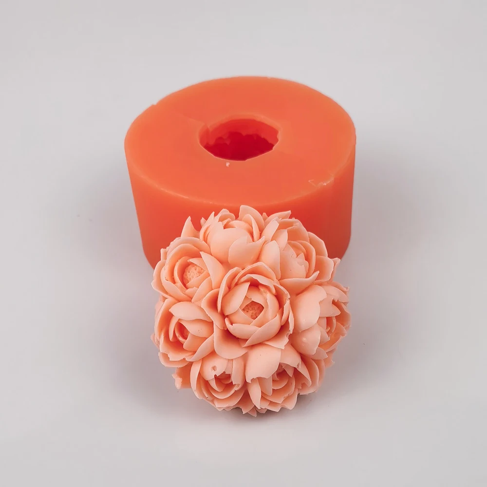 

PRZY Tulips, Cymbidium Flower Decoration Plant Soap Molds Bouquet Flower Mold Silicone Flower Ball Candle Moulds Making Clay