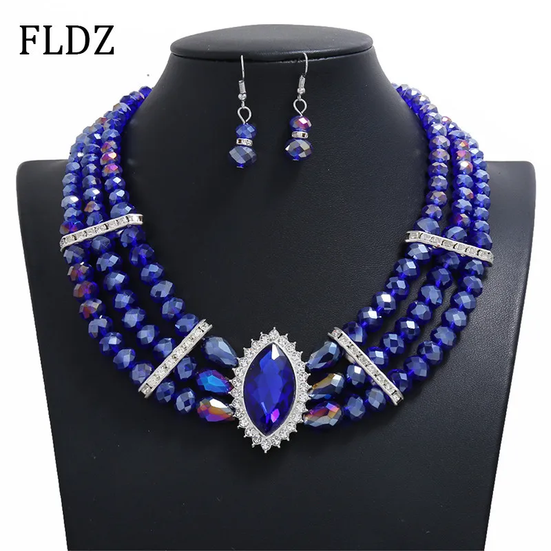 2019 Новая мода стеклянные массивные ожерелья с кристаллами для женщин конский