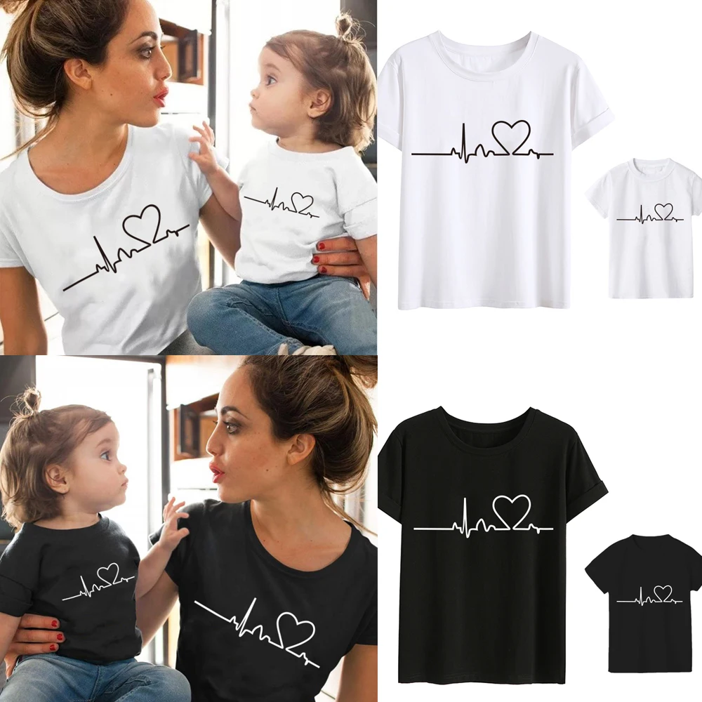 Lowered Matching Tshirt Outfits Baby-Girl Summer Family Mommy Son Women And 1PC Boys mlKzgEw0m