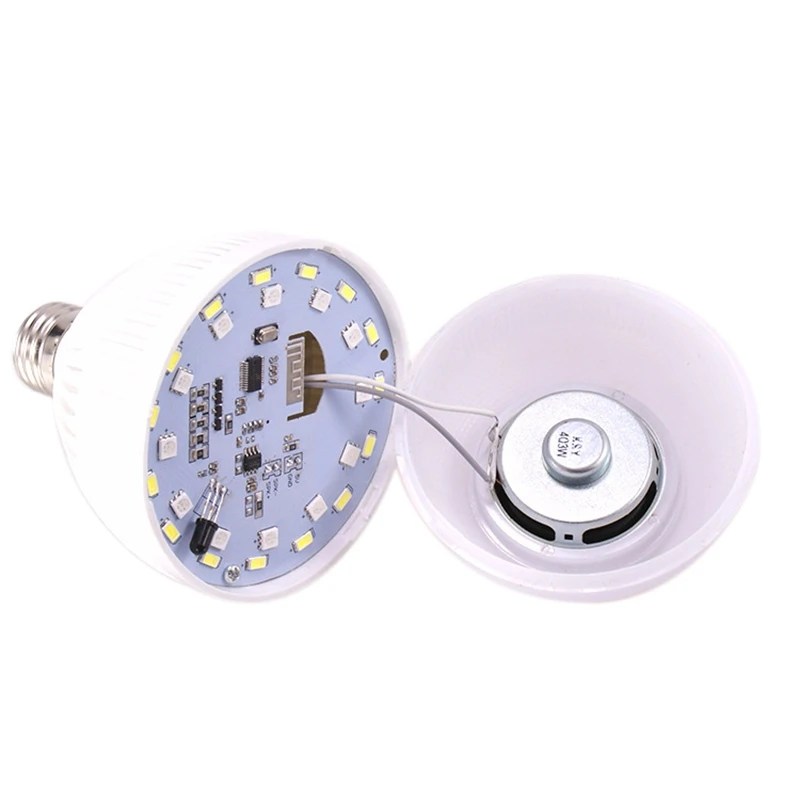 E27 Bluetooth управление умная Музыка Аудио Динамик светодиодный RGB цвет лампы светильник дистанционное управление цвет ful Dis цвет ed Bluetooth лампы