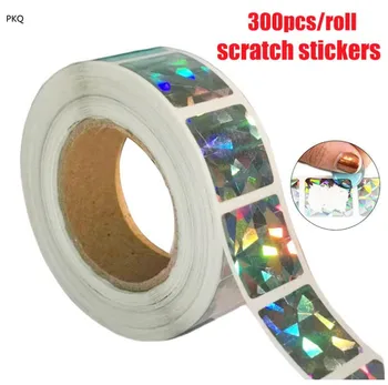 

600pcs 2x2cm Square Laser Silver Scratch Off Stickers Labels Tickets Promotional Games Secret Code Scratch Off label Stickers