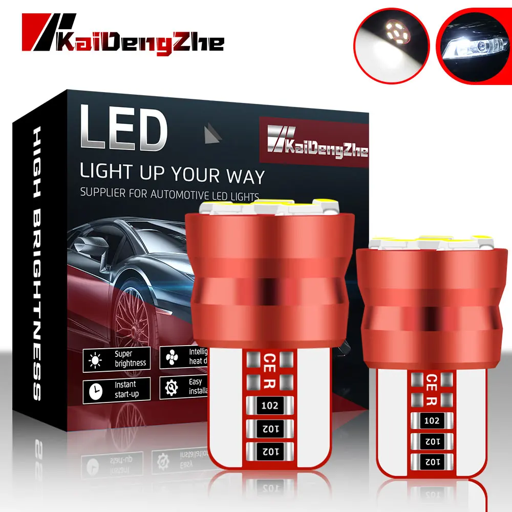 

4PCS w5w led T10 LED Bulbs 6SMD 4014 For Car LED Lighting Parking Position Lights Interior Map Dome Lights 12V Bright White