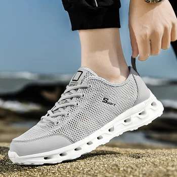 2021 Men Aqua Shoes Outdoor Breathable Beach Shoes Lightweight Quick-drying Wading Shoes Sport Water Camping Sneakers Shoes 5